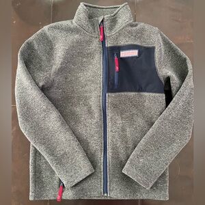 Vineyard Vines Knit Heather Gray and Navy Jacket